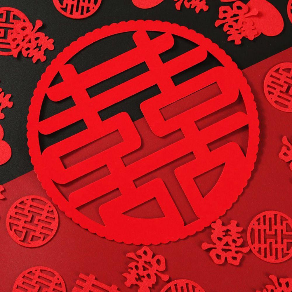 Set 150 Miếng Dán Hình Trái Tim Phong Cách Trung Hoa Dùng Trang Trí Đám Cưới