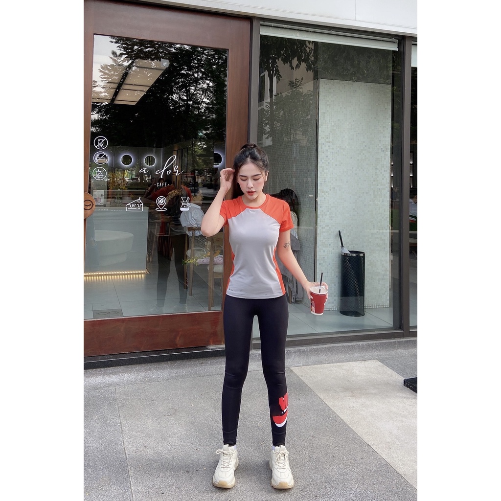 Aó Tập Gym Nữ, Aó Thun Phủ Bụng tập yoga, gym, aerobic thể thao A167
