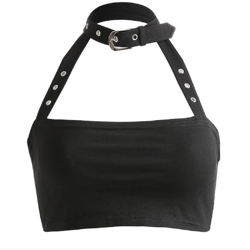 Áo chocker UZZANG cổ hở lưng quyến rũ