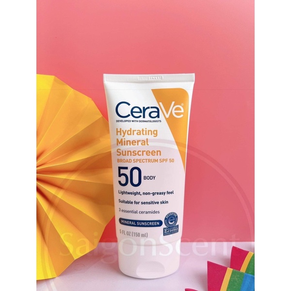 Kem chống nắng cơ thể Cerave Hydrating Sunscreen Body Lotion Broad Spectrum SPF 50 150mL