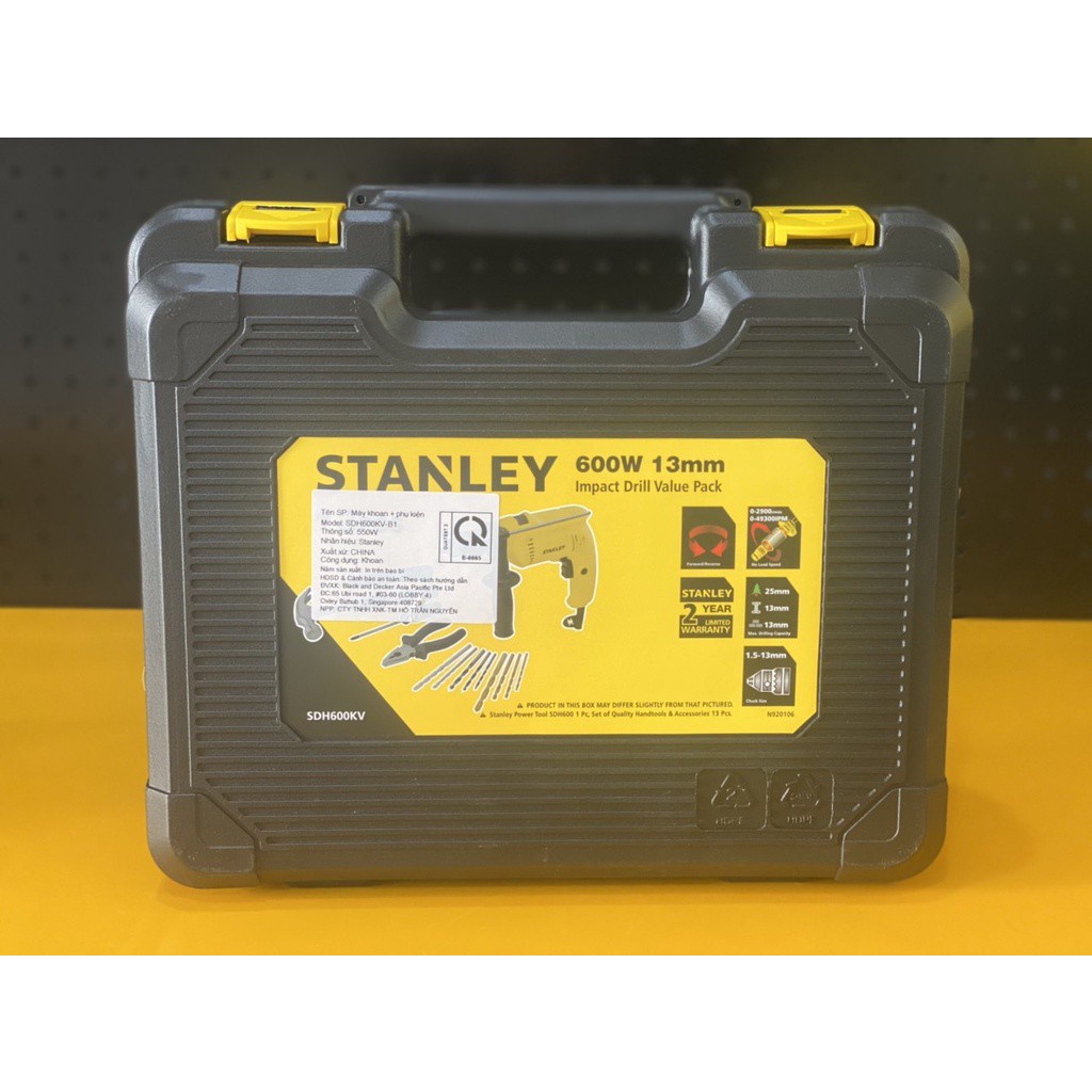 [Chính hãng]Máy khoan cầm tay Stanley chính hãng 600W  SDH600KV