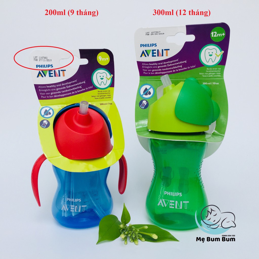 Bình tập uống CÓ VÒI Avent 200ml, 300ml cho bé từ 9 tháng, 12 tháng [Nhiều màu sắc]