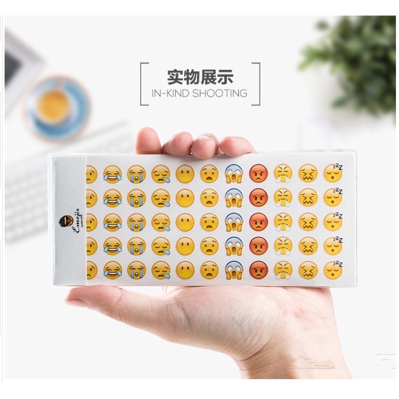 Combo 55 icon Sticker Dán Hình Emoji Ngộ Nghĩnh Bằng Giấy Trang Trí Dán Mọi Nơi