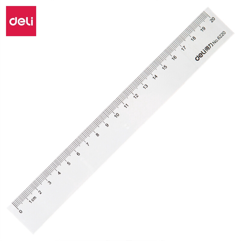 Thước Kẻ Deli Trong Suốt Tiện Lợi Cho Học Sinh 20cm