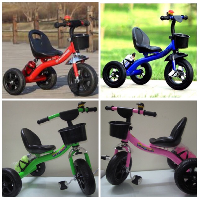 Xe đạp 3 bánh có giỏ có bình nước cho trẻ em 2-5t