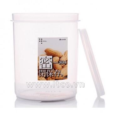Hộp nhựa đựng thực phẩm dáng tròn inomata 570ml, 830ml Hàng Nội Địa Nhật