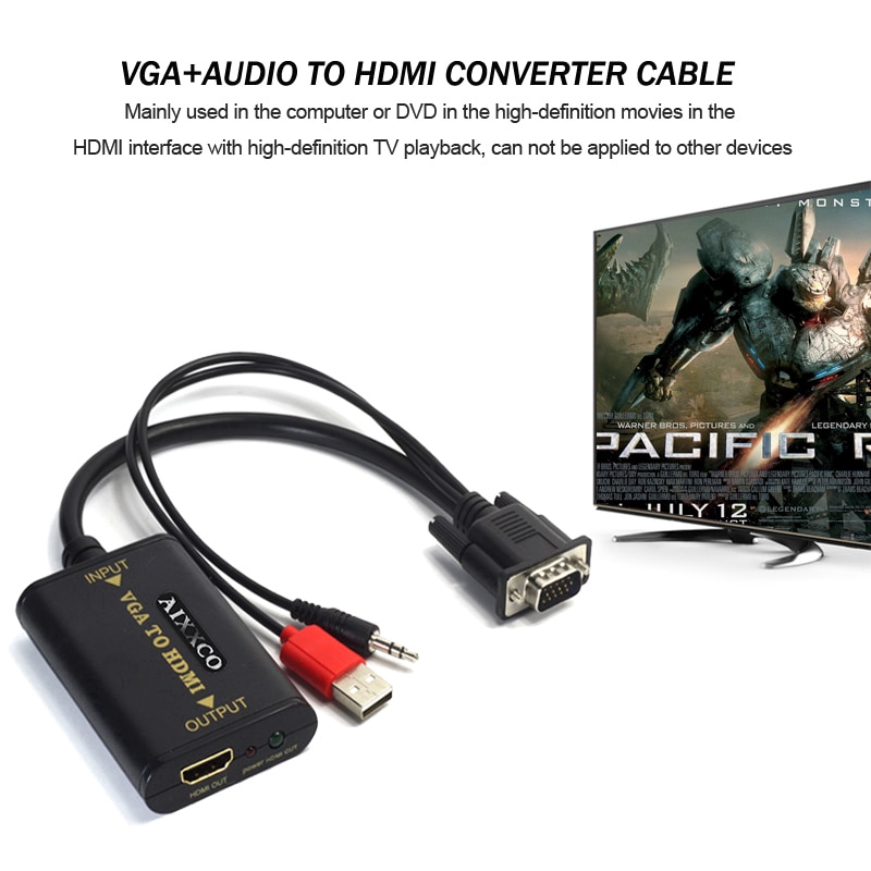 Cáp chuyển đổi VGA sang HDMI 1080P HD TV HDTV / PC / Video