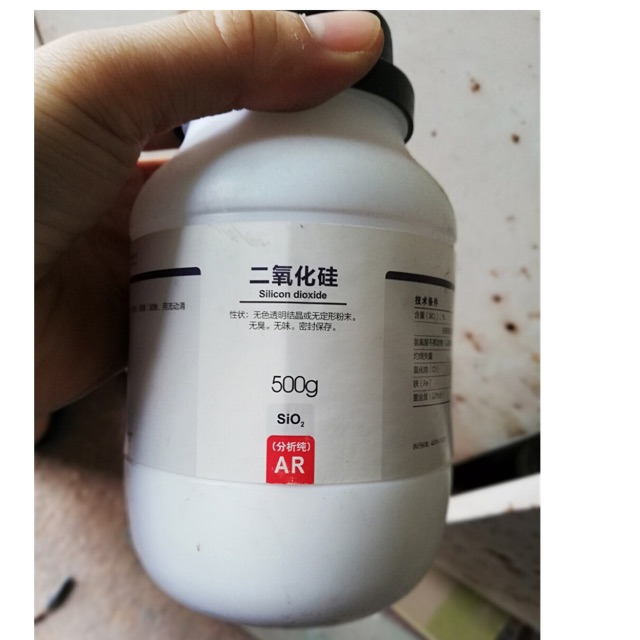 Hóa chất Silicon dioxide trung quốc SiO2 lọ 500g CAS 7631-86-9 Điôxít silic