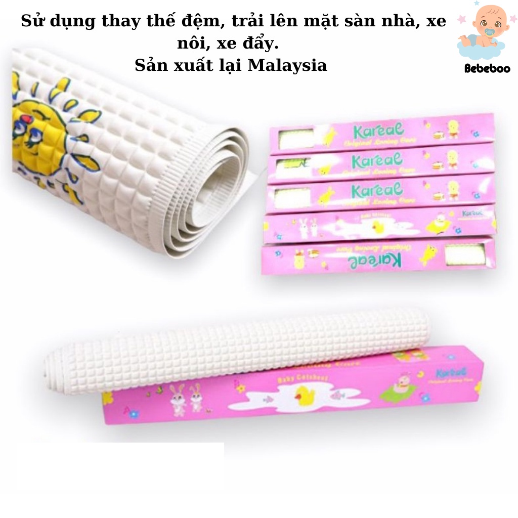 Nệm nước thoáng khí cho bé sơ sinh - 100% cao su non chống thấm KAREAL 60x90cm
