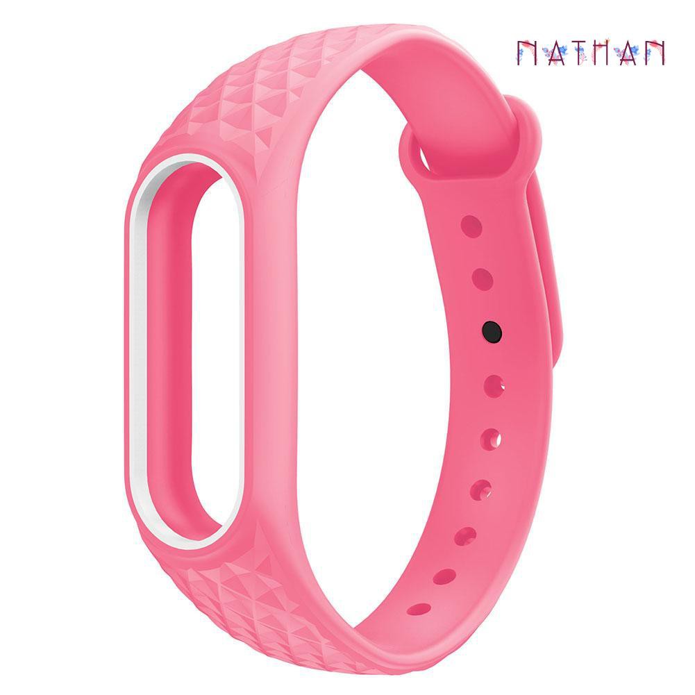 Dây Đeo Thay Thế Chất Liệu Silicon Màu Trơn Cho Xiaomi Mi Band 2