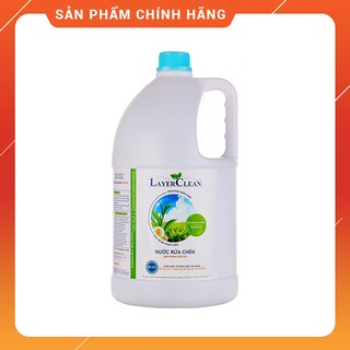 Nước rửa chén bát , nước rửa bình sữa hữu cơ layer clean hương hồng 5l, an toàn cho bé, không hại da tay