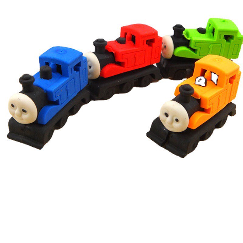 Tẩy Gôm VPPT&T Hình Đầu Tàu / Xanh Lá - Xanh Dương - Vàng - Đỏ TG0963