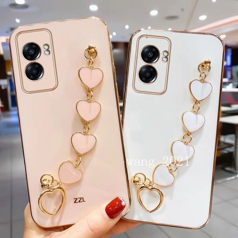 Ốp Điện Thoại Mềm Bảo Vệ Toàn Diện Có Vòng Đeo Tay Cho OPPO A77 5G A57 A96 A76 4G 2022