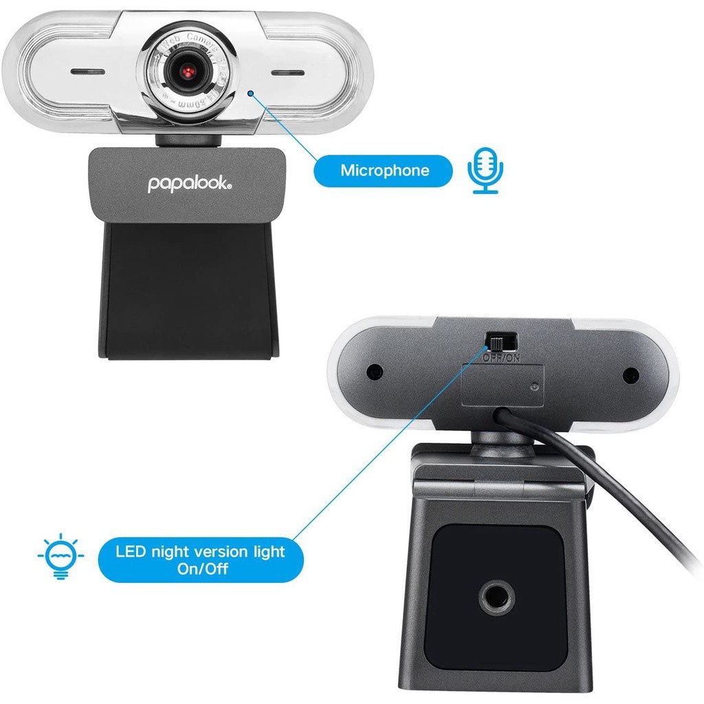 Webcam Pa452 Pro 1080p Tích Hợp Micro Và Máy Quay Video Cho Windows 7 / 8 / 10 / Xp / Mac Os / Mac