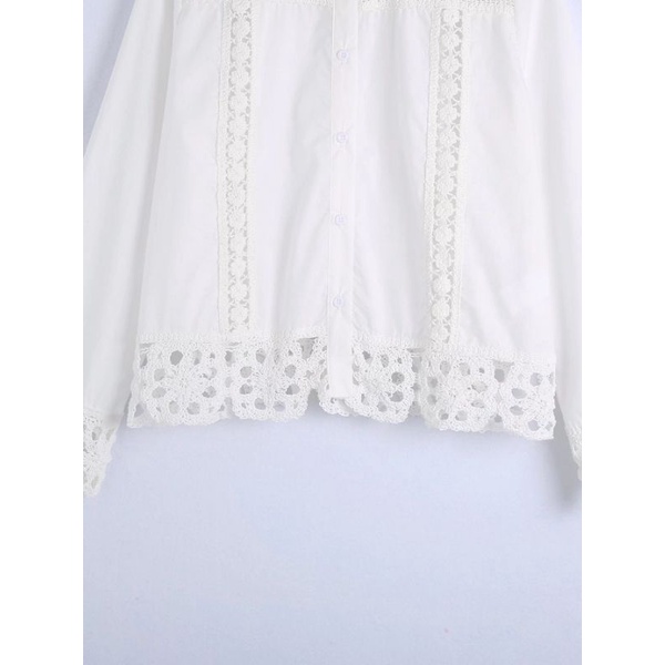 SET ÁO REN TRẮNG KÈM SHORT REN NGẮN ZR XUẤT XỊN