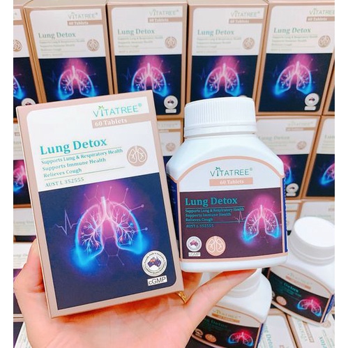 Viên uống thải độc phổi Vitatree Lung Detox 60 viên của Úc
