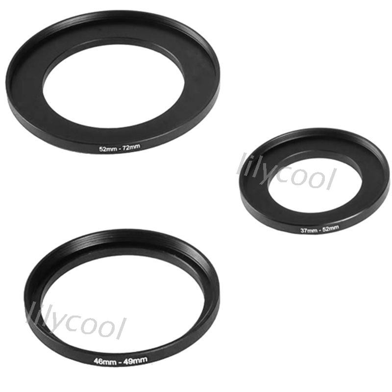 Vòng kim loại màu đen gắn Filter ống kính 37mm-52mm 37-52 mm 37 lên 52