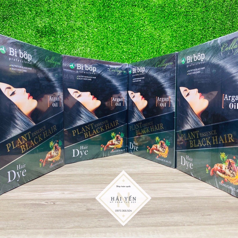 Nhuộm phủ bạc đen tóc collagen