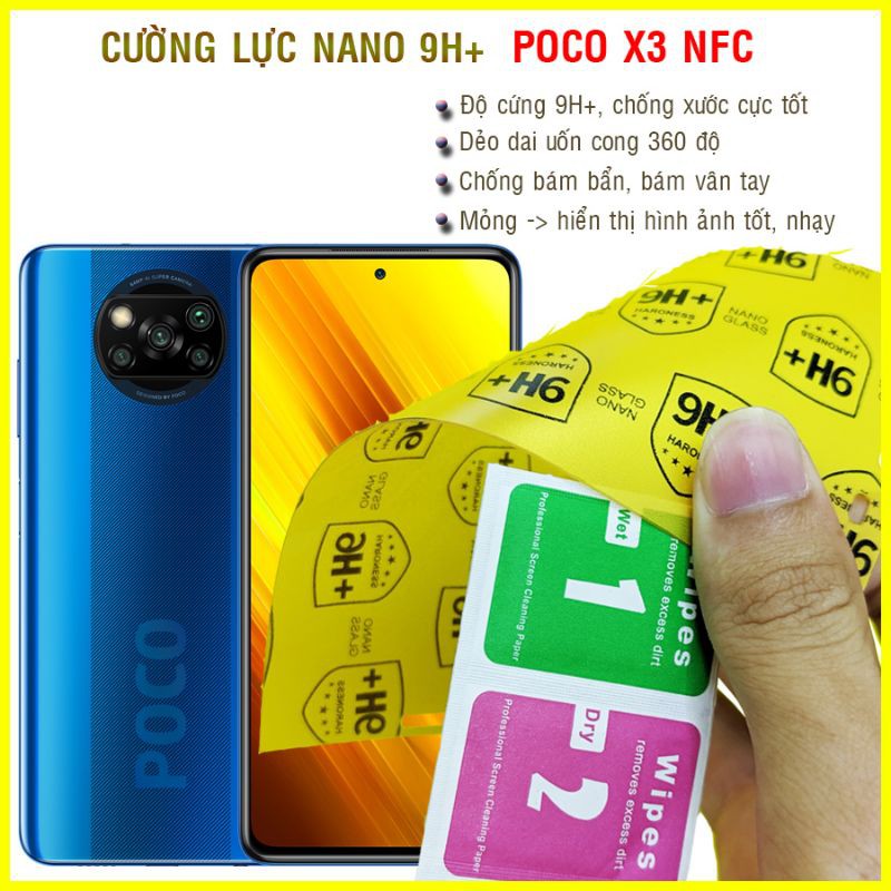 Dán cường lực dẻo nano Xiaomi Poco X3