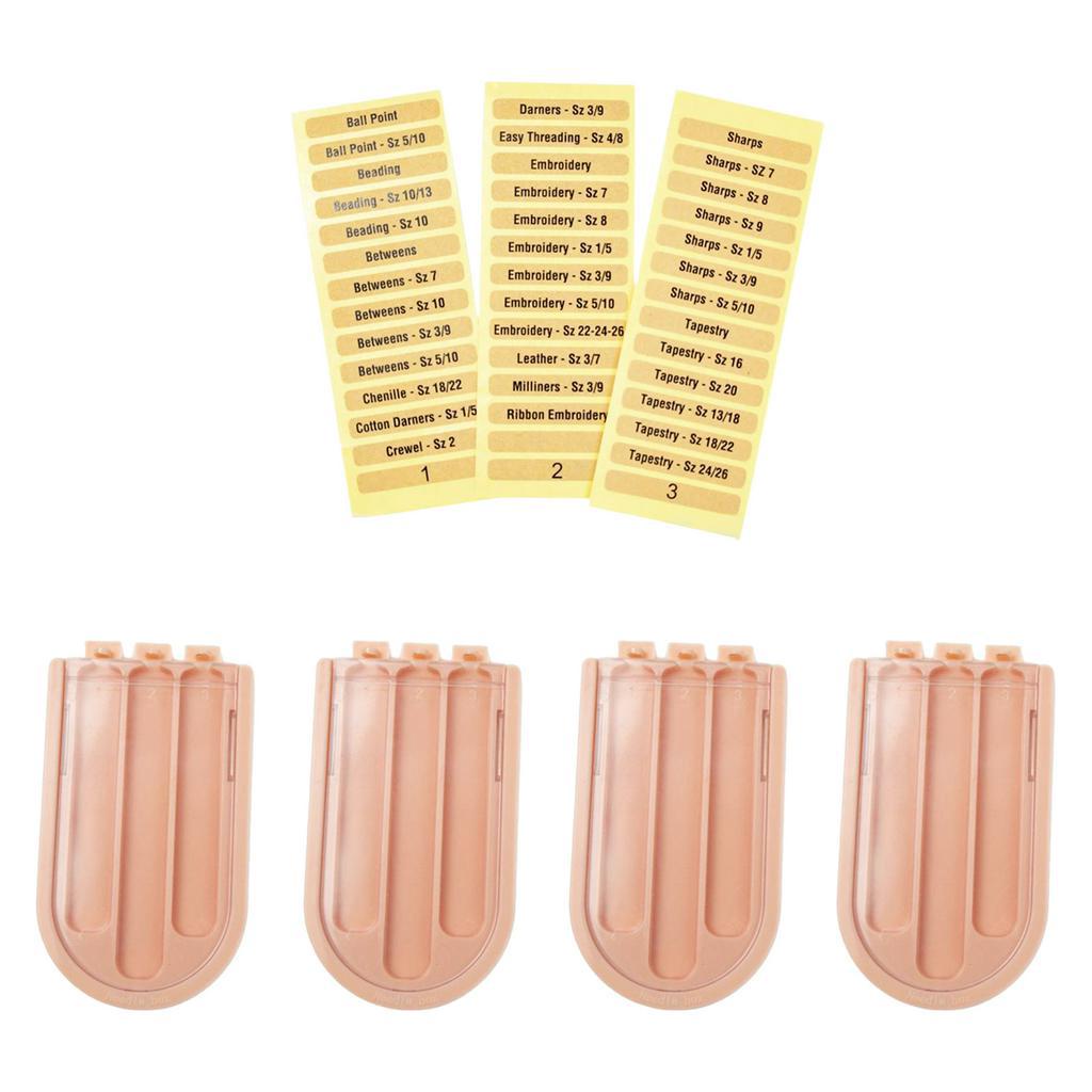 Set 2 Hộp Đựng 4 Cuộn Chỉ Thêu Ba Ngăn Tiện Dụng Khi Đi Du Lịch