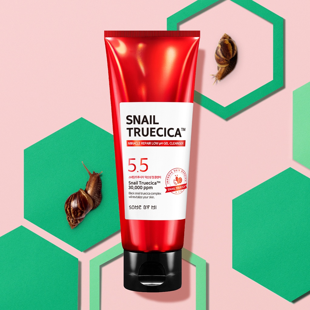 Sữa rửa mặt ốc sên dạng gel SOME BY MI Snail TrueCica Miracle Repair Low pH dung tích 100ml