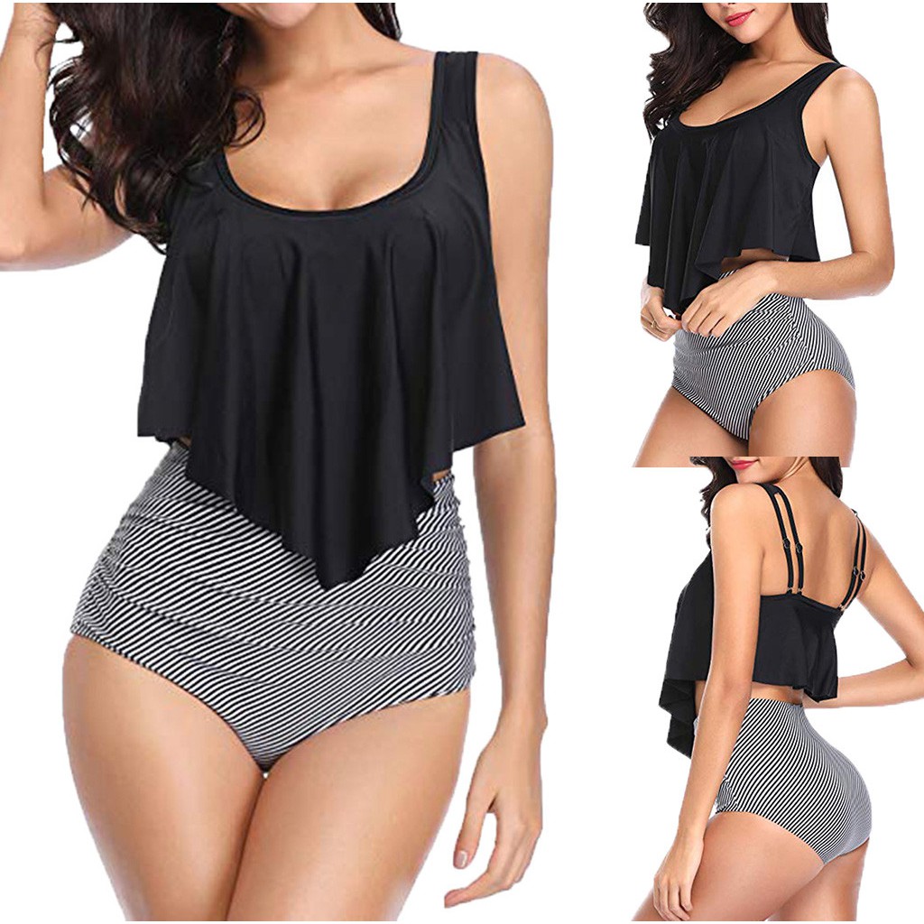 Bikini Hoạ Tiết Hoa Thiết Kế Hở Lưng Có Size Lớn Cho Phái Nữ