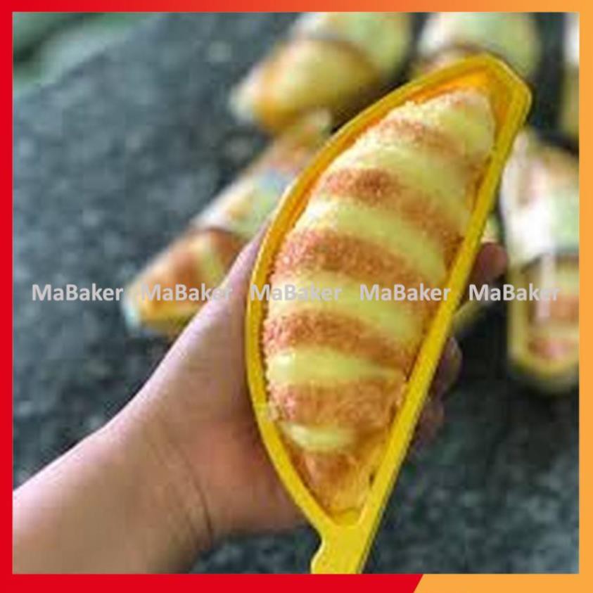 Set 10, 50 hộp đựng bánh hình quả chuối vàng có tem dán độc đáo siêu hot siêu đẹp - MaBaker