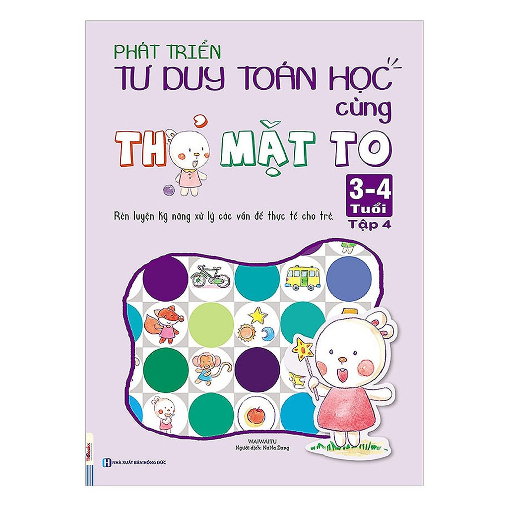 Sách - Combo Phát Tiển Tư Duy Toán Học Cùng Thỏ Mặt To 3 - 4 Tuổi ( Bộ 4 cuốn) tặng kèm bút chì