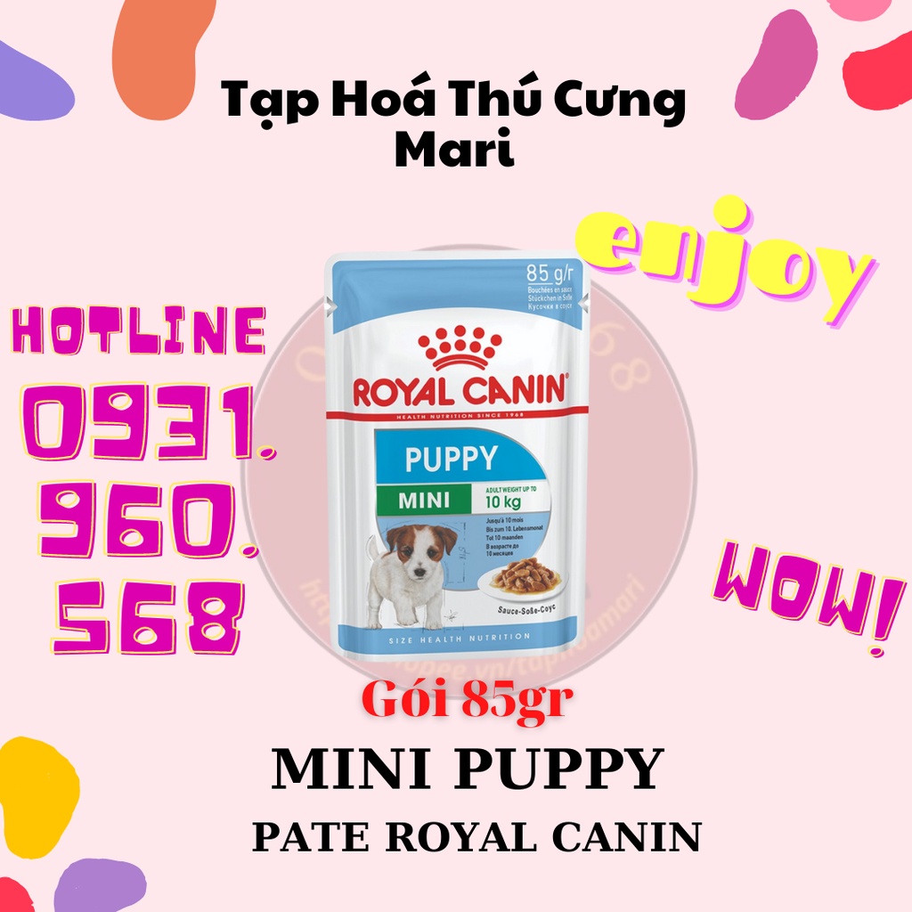 Thức ăn ướt cho chó Mini Puppy - Gói 85gr - Hộp 12 gói
