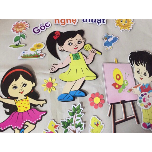 trang trí góc chủ đề trường mầm non