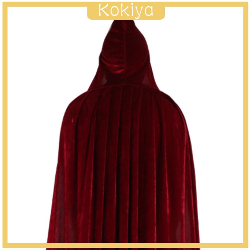 Áo choàng nhung đen dáng dài 150cm có mũ trùm dùng để hóa trang Halloween
 | BigBuy360 - bigbuy360.vn