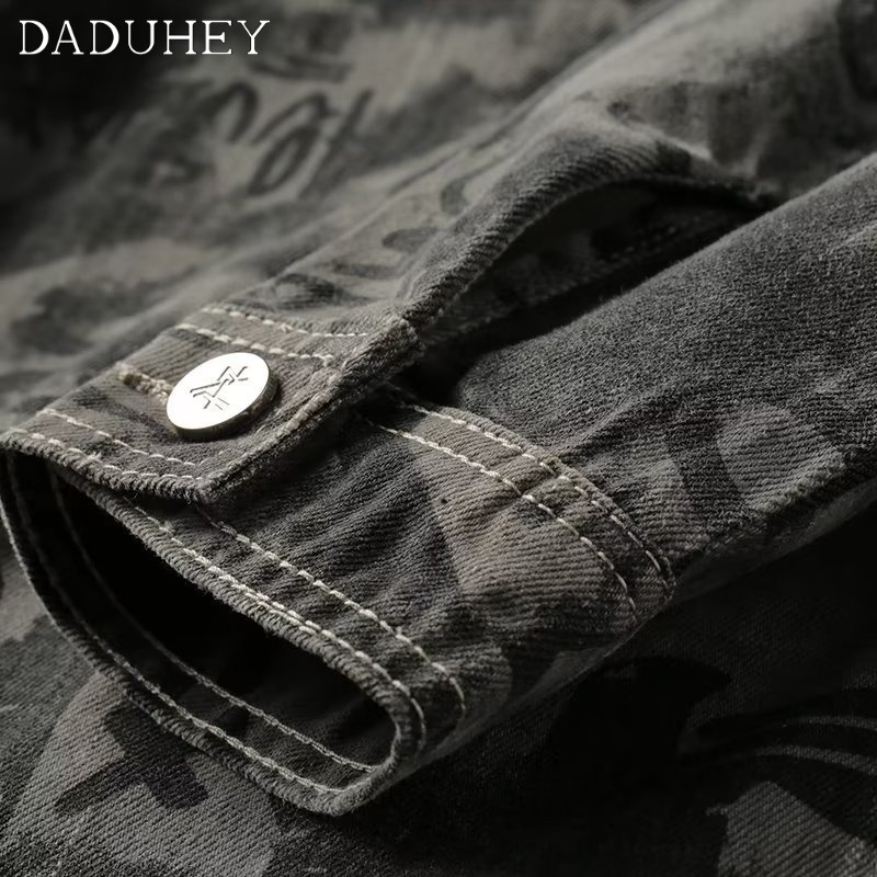 DaDuHey Autumn Fashion Brand Loose Shirt Jacket Ins Men's Trendy Fashion Joker Handsome Casual Denim Jacket