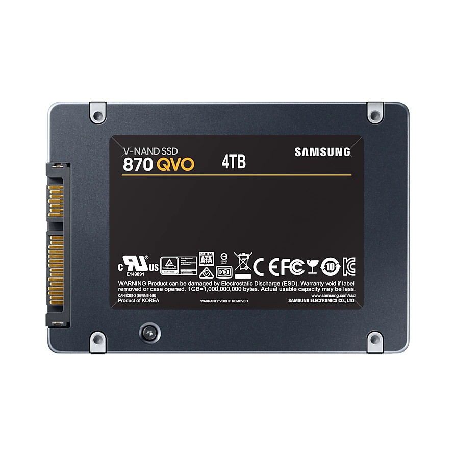 Ổ cứng SSD gắn trong Samsung 870 QVO 4TB 2.5Inch SATA III R560MB/s W530MB/s (Xám)