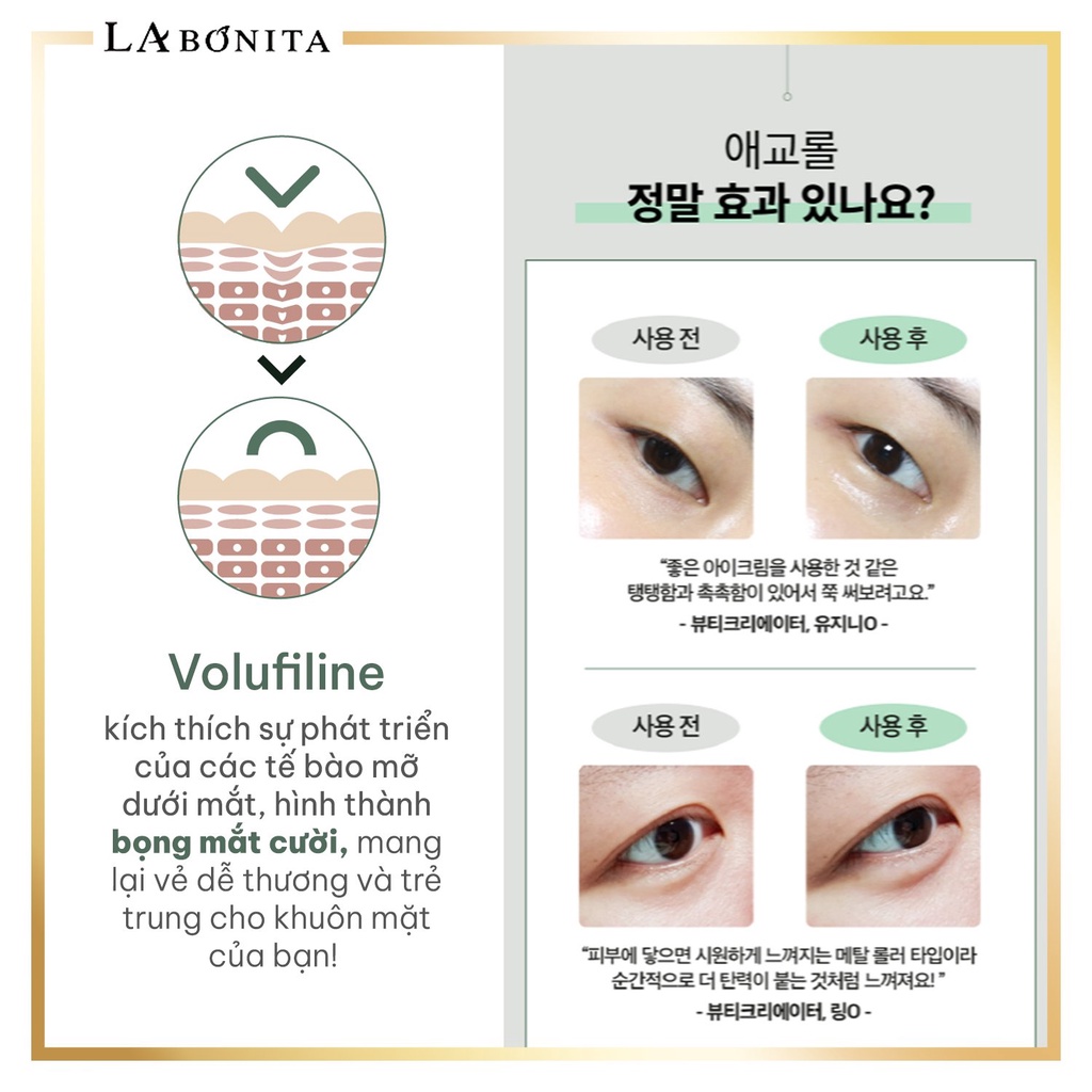 Huyết thanh lăn mắt chống nhăn - LA BONITA Ozy Aegyo Roll 5ml