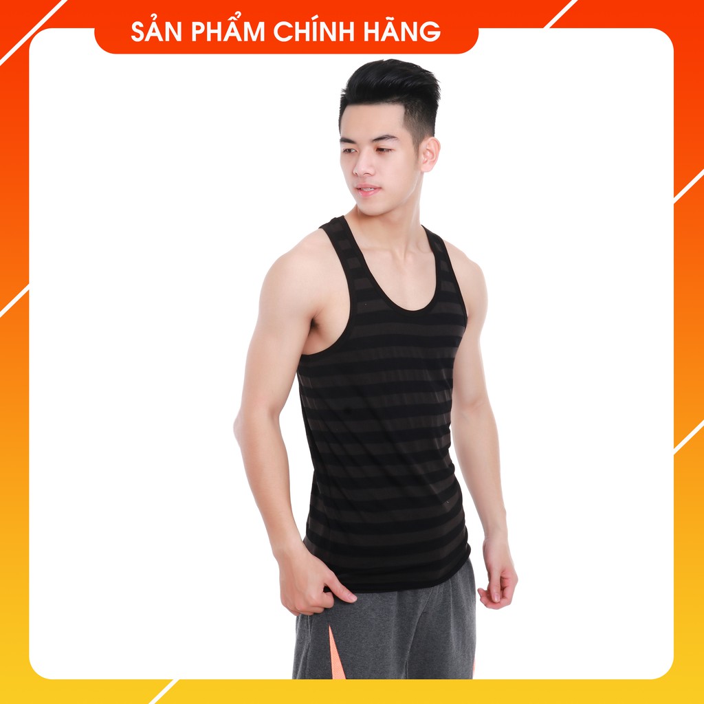 Áo lót nam cao cấp Narsis NMS1249 màu đen kẻ ghi xám