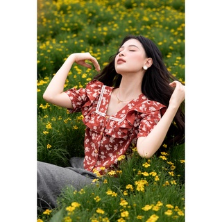 Áo croptop hoa nhí đỏ MHTL