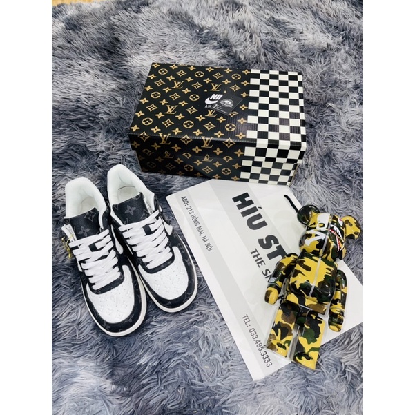Giầy Thể Theo Air Force One Louis VuiTon Black And White AF1 LV Best 2022