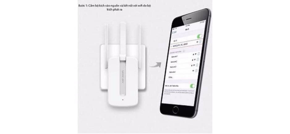 Bộ kích sóng wifi Mercury MW310re 300Mbps 3 râu cực mạnh - BH 1 năm | BigBuy360 - bigbuy360.vn
