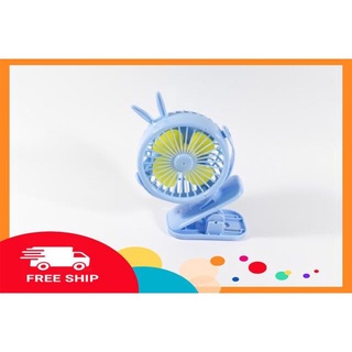 Quạt mini kẹp bàn chạy pin