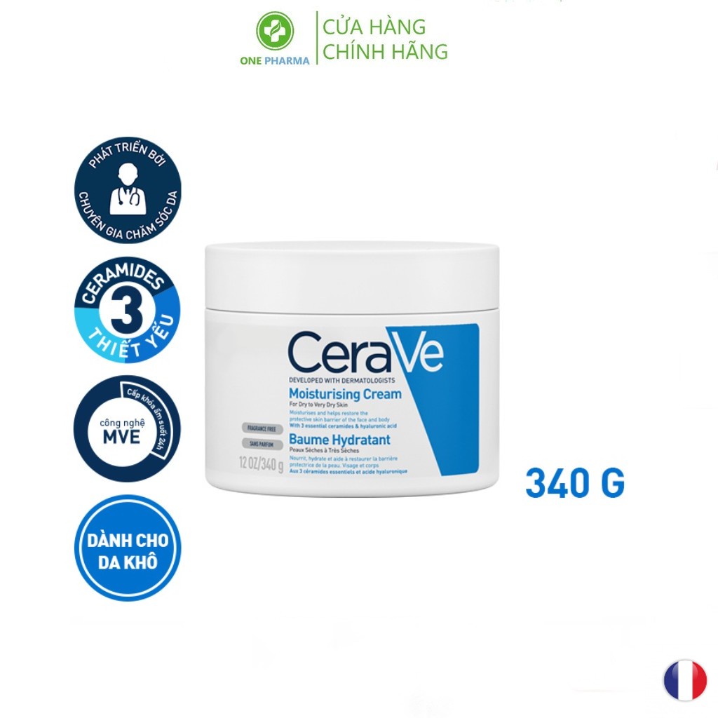 Kem dưỡng ẩm dành cho da khô Cerave Moisturizing Cream 340g