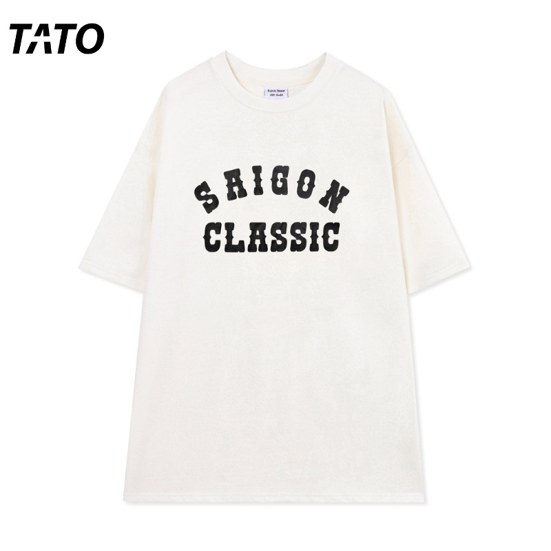 Áo Phông TATO OFFICIAL in chữ SAIGON Classic Typo Tee Form Rộng Tay Lỡ Cotton Thoáng Mát Thời Trang Unisex SG 02