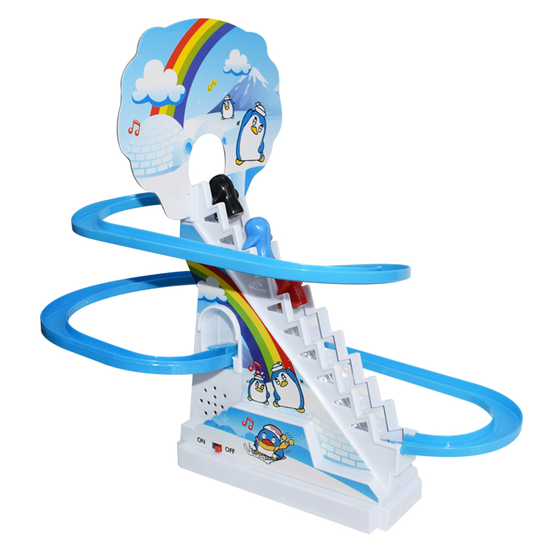 Penguin Climb Stairs Track Toys Đồ chơi Điện cổ điển Phim hoạt hình Theo dõi Đồ chơi Vui nhộn Giáng sinh Quà tặng sinh nhật Đồ chơi cho trẻ