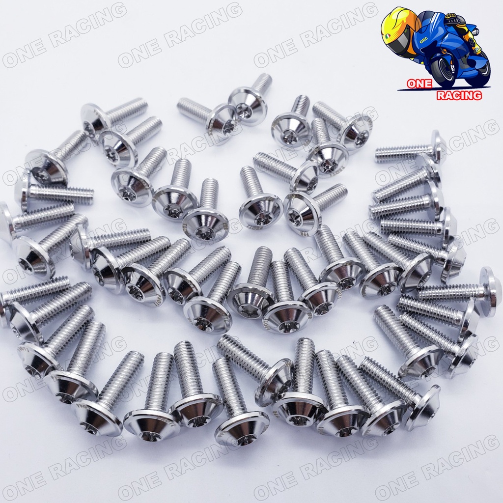 Ốc inox 304, 10 ốc proti 6li gắn dàn áo, ốp pô, xe sirius, exciter, winner, sonic, raider, satria, jupiter, dream, wave