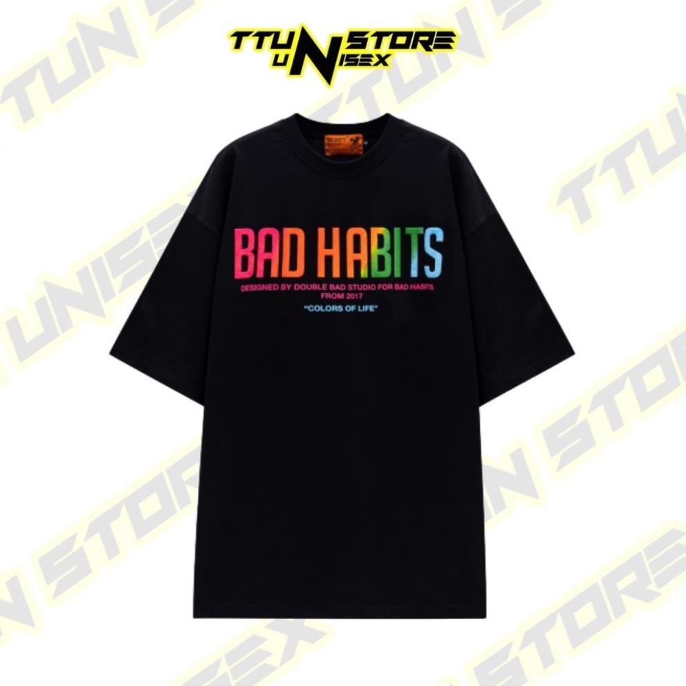 Tee BAD HABITS COLORFUL Chính Hãng Unisex , Áo Thun Local Brand Bad Rabbit 7 Màu Sắc Real 100% Cotton fCat STORE UNISEX