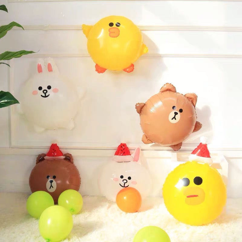 Bong Bóng Lá Nhôm 18 inch Hình Động Vật Dễ Thương