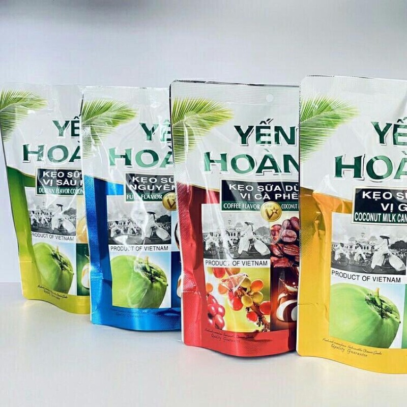 Kẹo dừa giòn nhiều vị Yến Hoàng - Dạng túi - Đặc sản Bến Tre