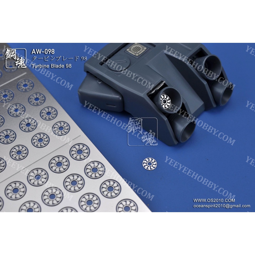 PHỤ KIỆN MOD STEEL SPIRIT - PHOTO ETCH NÂNG CẤP ỐNG XẢ CHO MÔ HÌNH TURBINE BLADE AW098