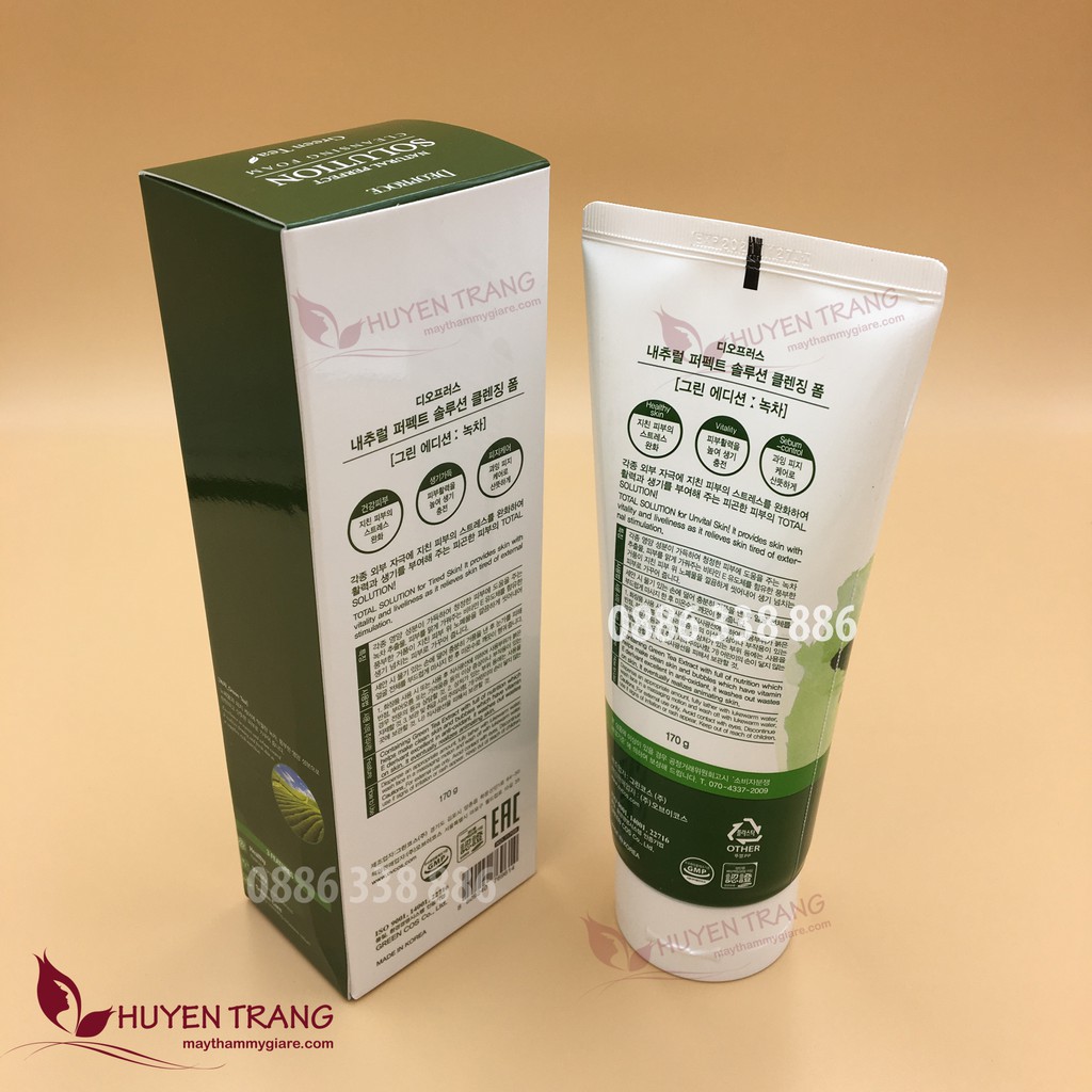 Sữa Rửa Mặt Trà Xanh Hàn Quốc Green Tea DEOPROCE - Thẩm Mỹ Huyền Trang