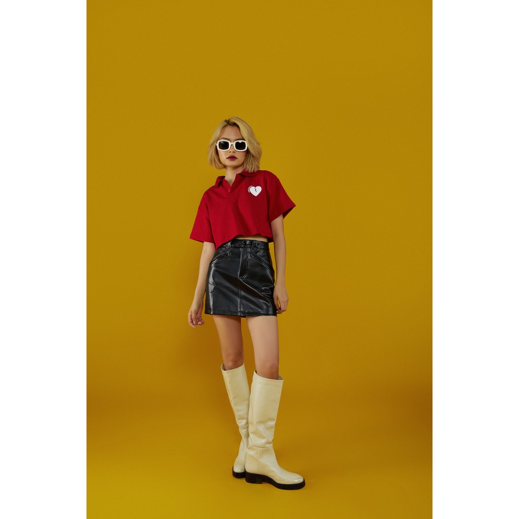 Áo polo croptop Love Is Gone đơn giản công sở BLMDE | BigBuy360 - bigbuy360.vn