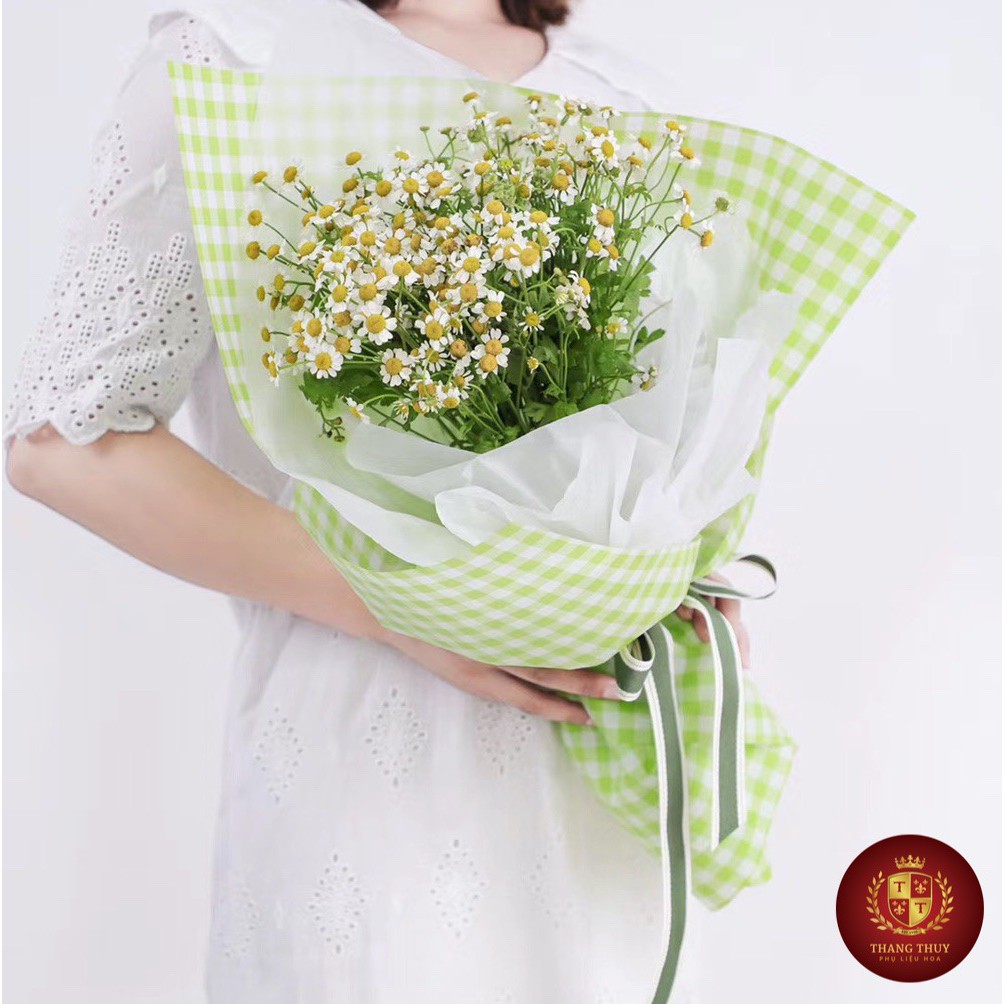 Giấy gói hoa và quà tặng handmade Bóng mờ caro classic 60cm x 60cm 20 tờ